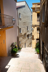 Pedestrian Street in Castelsardo - Sardinia - Italy