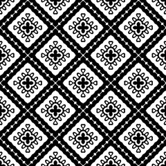 
White background with black pattern. Seamless texture for fashion, textile design,  on wall paper, wrapping paper, fabrics and home decor. Simple repeat pattern.