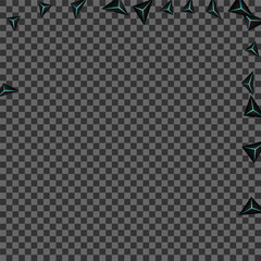 Dark Prism Background Transparent Vector. Onyx Polygon Technology. Triangular Luxury Backdrop. Obsidian Modern Texture.