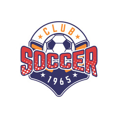 Soccer logo or football club sport sign badge