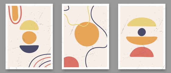Fototapeta na wymiar Set of abstract posters. Can use for wall decoration, postcard or brochure design. Vector illustration
