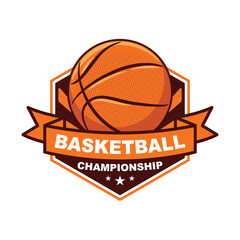 Basketball club logo. Basketball sport club emblem. Basketball team