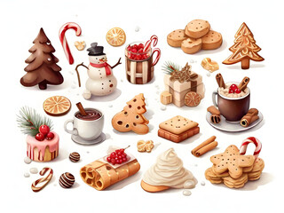 set of christmas icons