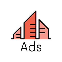 Advertising on building icon