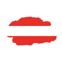 Naklejka premium National flag of Latvia with brush stroke effect on white background