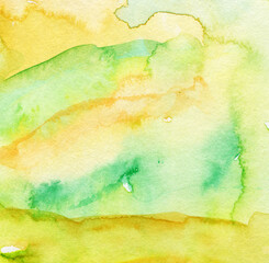 Traditional watercolor abstract landscape
