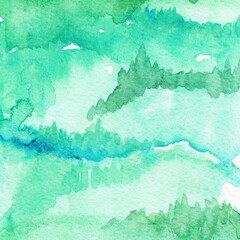 Watercolor mountain landscape