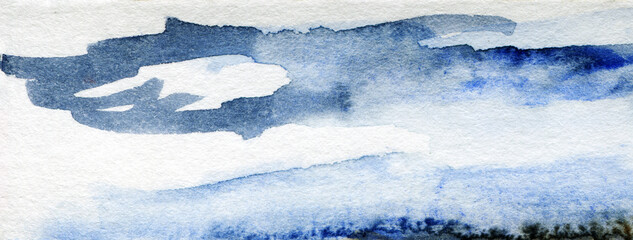 Abstract clouds in watercolor