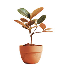 Fototapeta na wymiar plant in a pot isolated on transparent background Remove png, Clipping Path