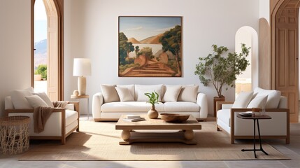 mediterranean style living room 