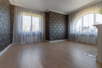 new apartment, living room, view fireplace.