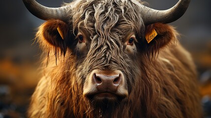 close up portrait of a yak