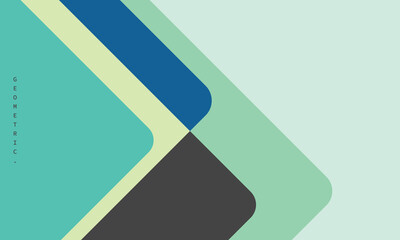 Abstract and minimalist geometric background template copy space. Colorful simple shape layer backdrop. Polygon design template. Suitable for poster, banner, card, magazine, presentation, or cover.