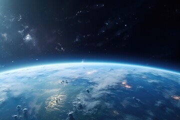 Fototapeta na wymiar Earth View from Space Station