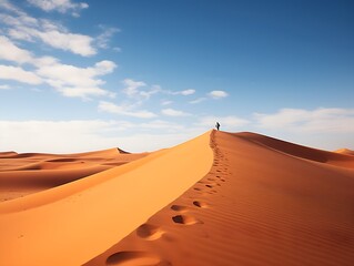 Fototapeta na wymiar Vast and unending desert landscape
