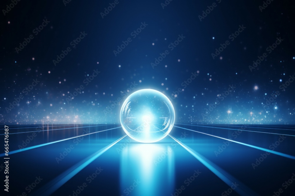 Poster abstract futuristic neon backdrop. background with selective focus and copy space