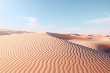 Fototapeta na wymiar Desert Sand Dunes and Blue Sky