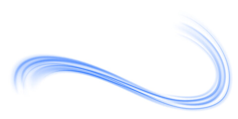 Luminous blue lines png of speed. Format PNG. Light glowing effect png. Abstract motion lines. Light trail wave, fire path trace line, car lights, optic fiber and incandescence curve twirl