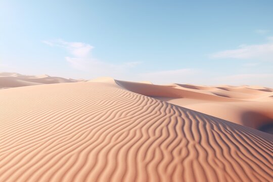 Desert Sand Dunes and Blue Sky © Ева Поликарпова