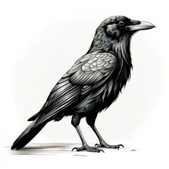 illustration of crow 