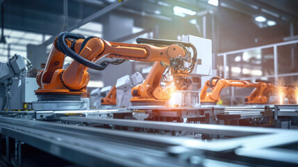 Cutting-edge robotics ensuring top-tier efficiency in a modern factory