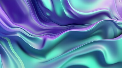 Fototapeta premium wallpaper abstrack organic liquid ilustration teal purple