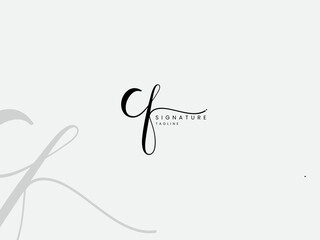 Fc logo. Signature Cf letter logo design. Signature logo. Business. Script. Font. Handwritten Cf vector. Luxury. Gold. Pen. Modern. Lettering