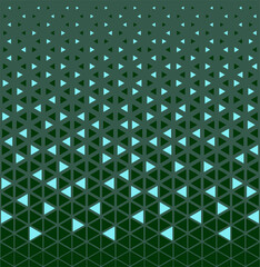 Halftone triangles pattern. Abstract geometric gradient background.