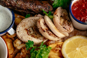 food from the restaurant for the menu