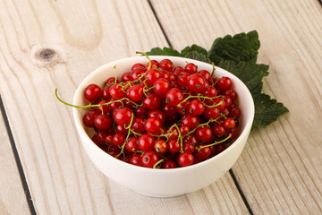 Ripe sweet organic red currant heap