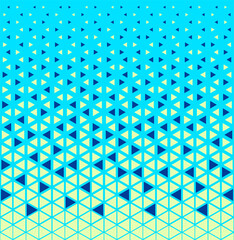 Fototapeta premium Halftone triangles pattern. Abstract geometric gradient background.