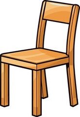 Minimalistic vector chair, adorned in a simple, flat color scheme, embraces a comic book aesthetic. A perfect blend of elegance and whimsy.