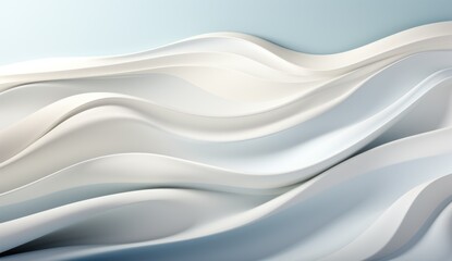 Fototapeta premium 3D wave gentle background wallpaper white and blue blank bend soft