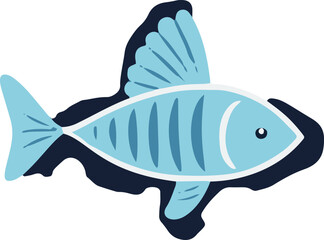 Cute sea life elements in beautiful silhouettes. Vector format showcases the elegance and charm of marine creatures.