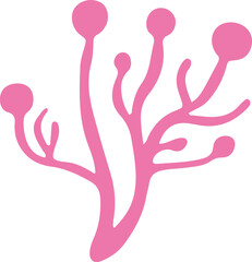 Cute sea life elements forming a charming silhouette in this adorable vector artwork.