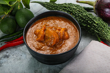 Indian cuisine - Masala with prawn