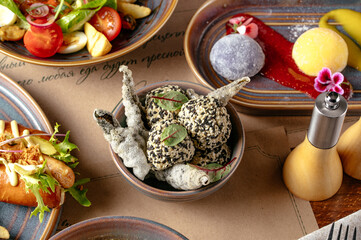 food from the restaurant for the menu