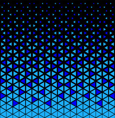 Halftone triangles pattern. Abstract geometric gradient background.