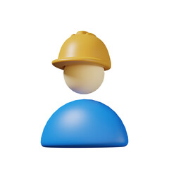 Engineer profile 3d icon