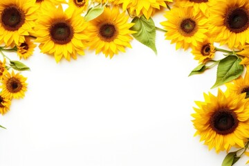 Sunflower Background with copy shape.