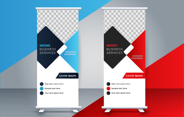 vector creative Roll up banners template
