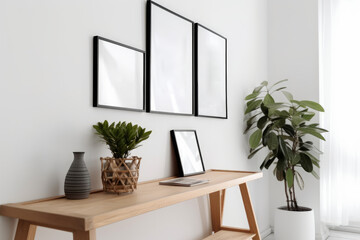 Fototapeta premium Stylish and minimalist photo frame mockup - The perfect template for showcasing your photography and design ideas