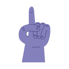 Cartoon hands abstract drawn comic. Set of Hand color different signs, gestures and symbols. Palm and fingers. Modern flat style. Vector illustration isolated on background