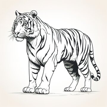 illustration of a tiger isolated on white background