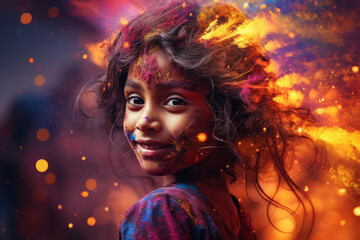 Indian children are celebrating the festival of Holi with a splash of colours.