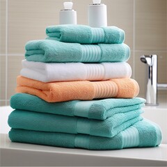 Cozy Towel Set for a Relaxing Bath, generative AI