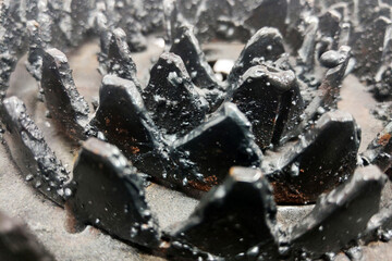 Close-up on old iron material.