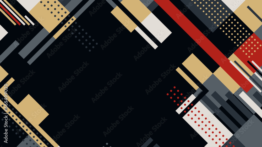 Aufkleber geometric banner. dynamic shapes composition. vector background