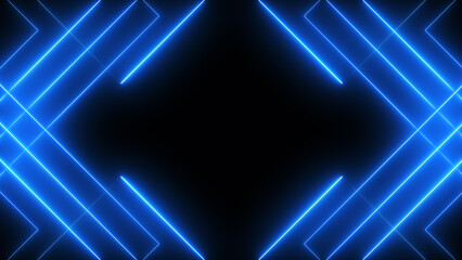 Abstract light neon blue laser beams technology background