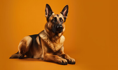 Obraz premium Adorable and fluffy dogs posing on a pristine, uncluttered background, exuding pure charm and lovable personalities in every frame